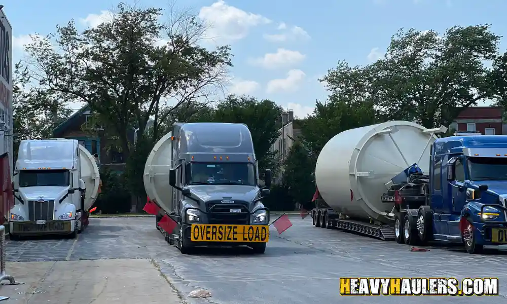 Transporting silo tanks