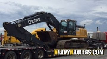 Shipping a John Deere excavator to California.
