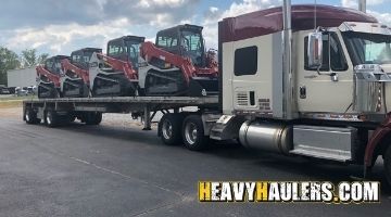 Shipping Takeuchi track loaders.