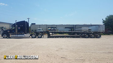 Using power only services to move a 2000 Talbert 3 axle 55-ton lowboy trailer