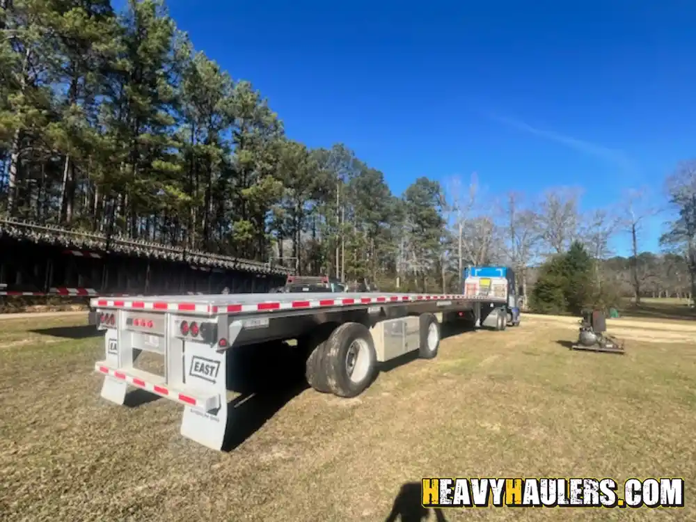 A trailer in a field