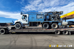 Shipping a Freightliner drill truck.