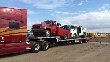 Shipping a Chevrolet Silverado Service Truck.
