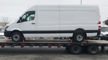 Transporting a sprinter van.