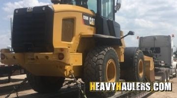 Transportation of a Caterpillar 926M wheel loader.