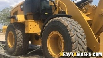 Shipping a Caterpillar wheel loader to Peaston, Texas.