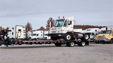 Yard spotter being shipped