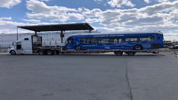 Hauling a transit bus