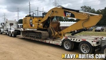 Transporting a Caterpillar 323 excavator from Birmingham, AL.